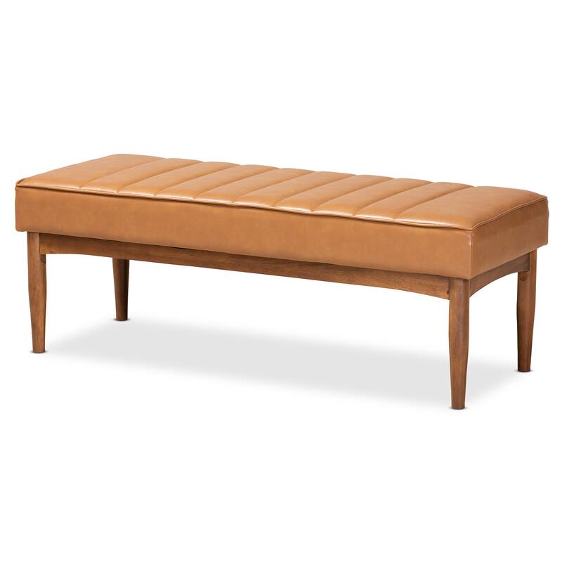 Daymond Mid-Century Upholstered and Walnut 4-PC Dining Nook Set