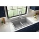 preview thumbnail 11 of 74, Karran 33" Top Mount Double Equal Bowl Quartz Kitchen Sink Kit - 33" x 22" x 9"