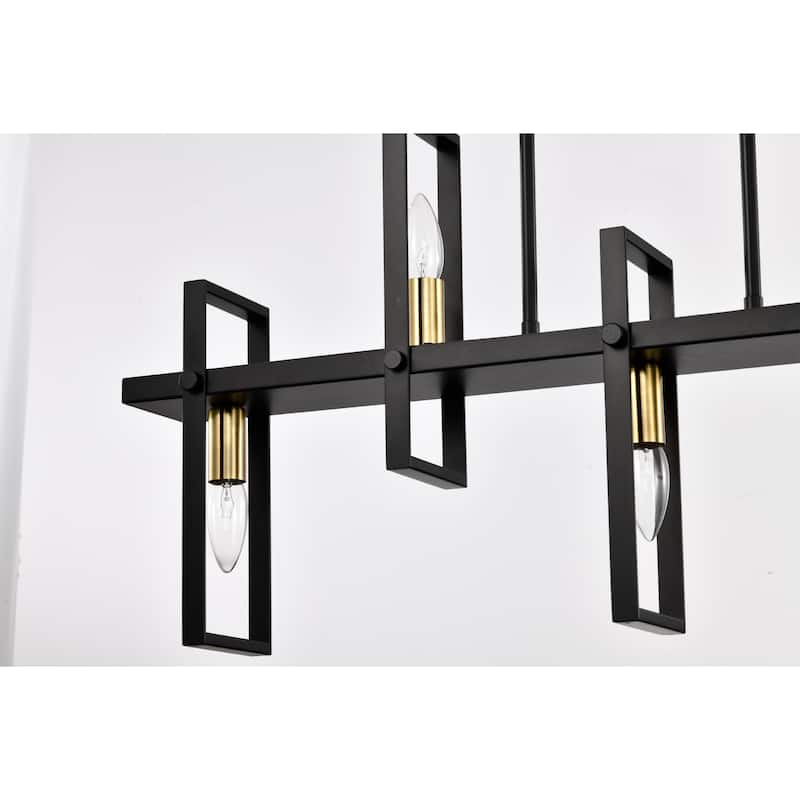 Mia 32 Inch Candle Style Kitchen Island Chandelier 5 Light - N/A