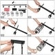 preview thumbnail 16 of 15, Aulia Modern 5-Light Crystal Chandelier Linear Black Kitchen Island Lights - L 45.6" x D 4.5" x H 15.5"