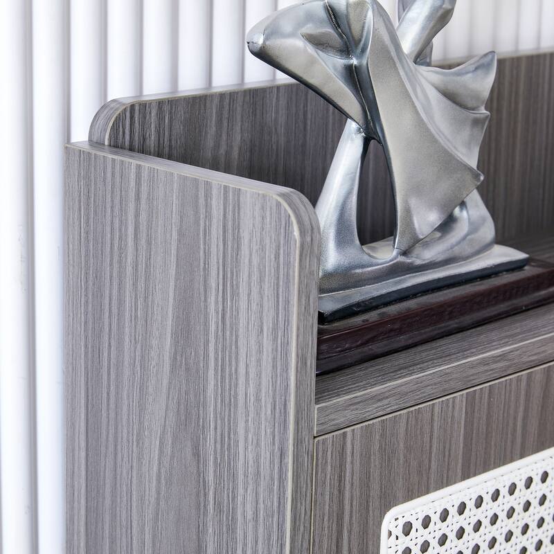 Rattan Shoe Storage Cabinet
