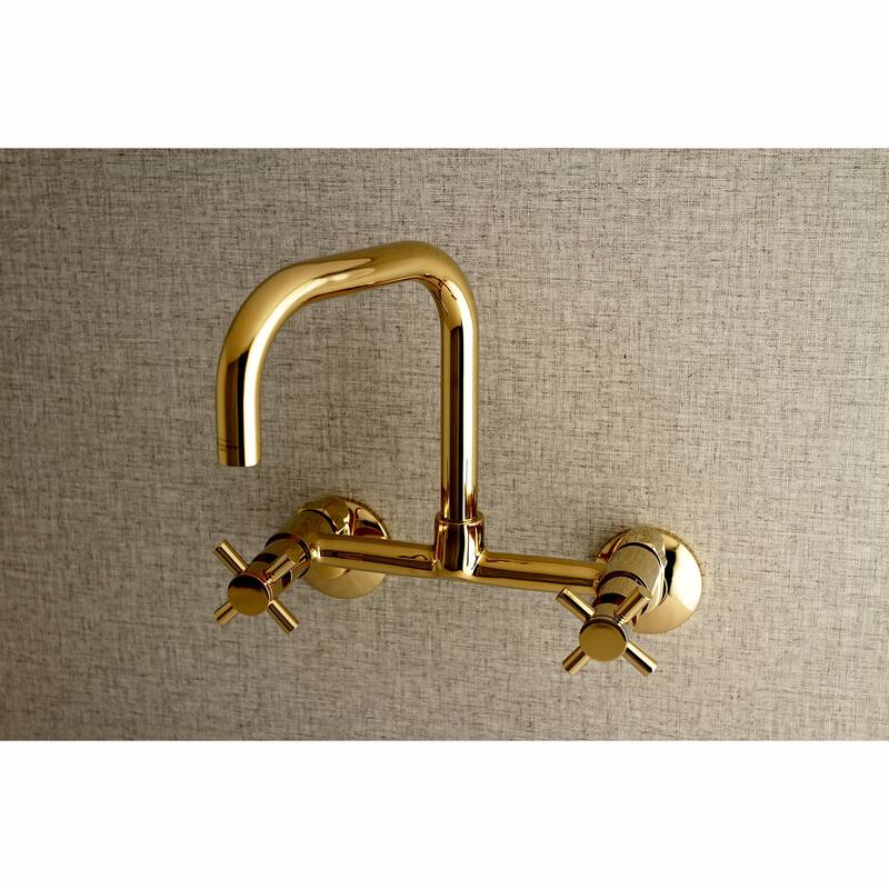 Kingston Brass Concord 8 in. Adjustable Center Wall Mount Kitchen Faucet