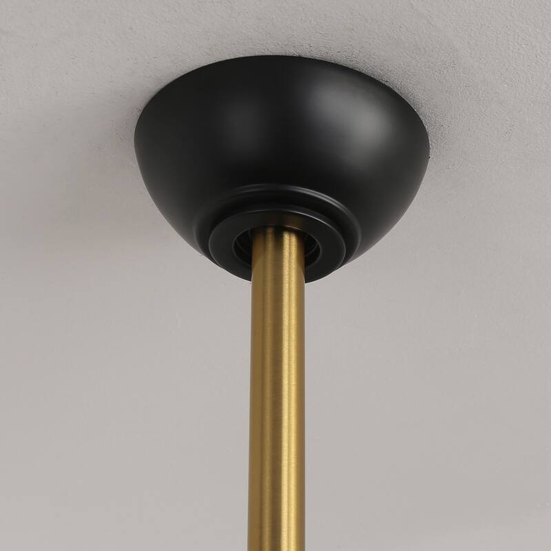 52-inch Modern Matte Black 3-Blade DC Motor Smart Ceiling Fan with Light and Remote