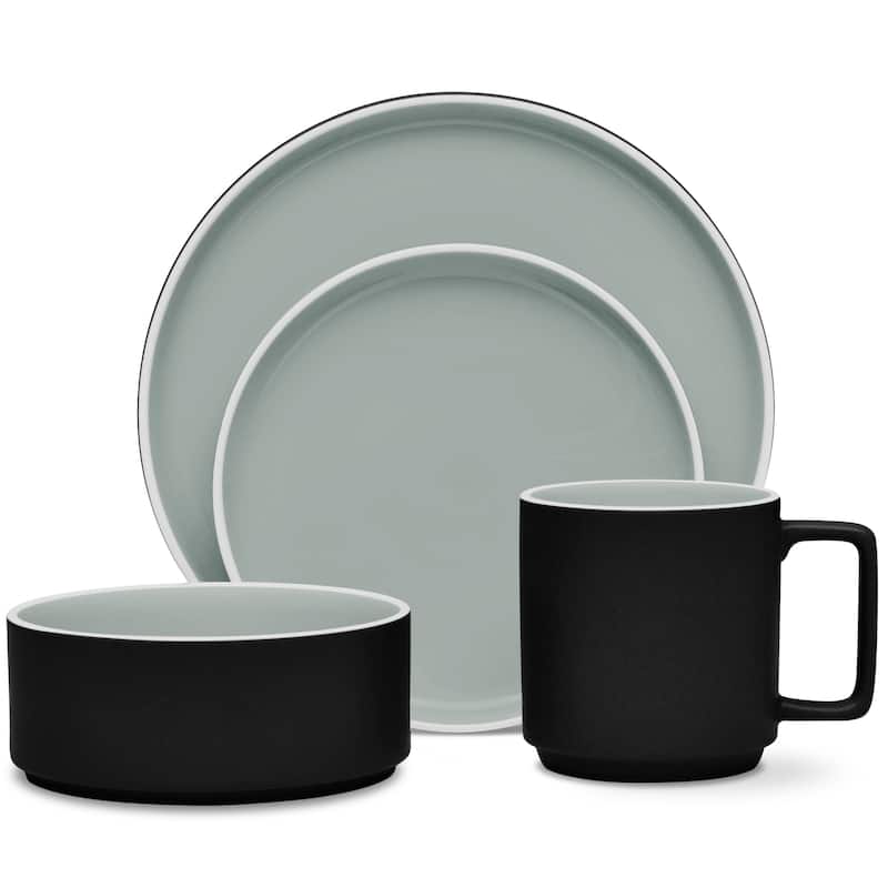 Noritake ColorTrio 4-Piece Stax Place Setting, Service for 1