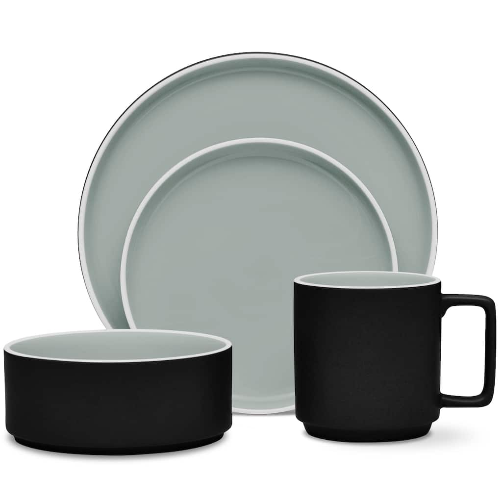 Noritake ColorTrio 4-Piece Stax Place Setting, Service for 1