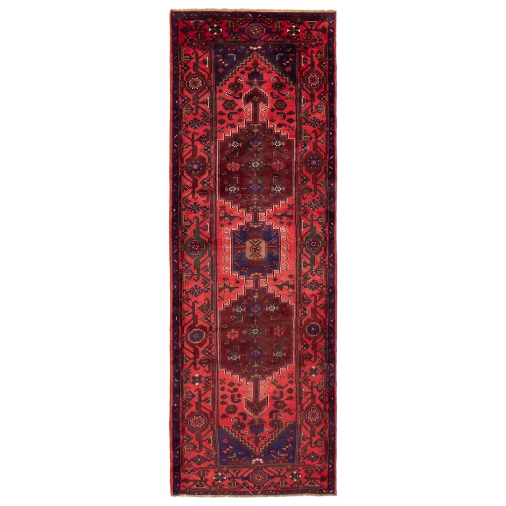 ECARPETGALLERY Hand-knotted Andelz Light Red Wool Rug - 3'7 x 9'10
