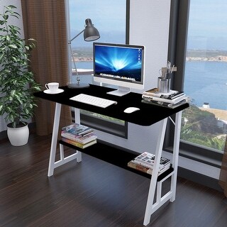 Computer Desk Writing Table 32 Inch Tabletop Home Black - Bed Bath ...