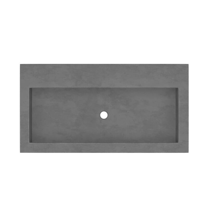 Native Trails Trough 36" Rectangular NativeStone Drop In Bathroom Sink