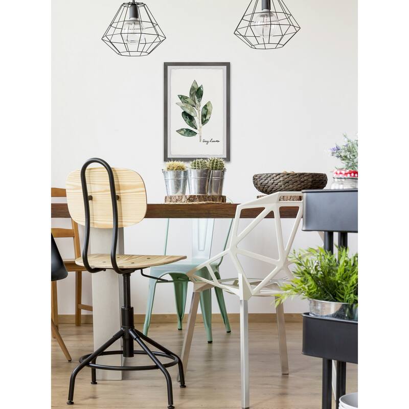 Herb Bay Leaves Framed Wall Art, Elegant Home Touch - Sophisticated Artwork for Refined Décor