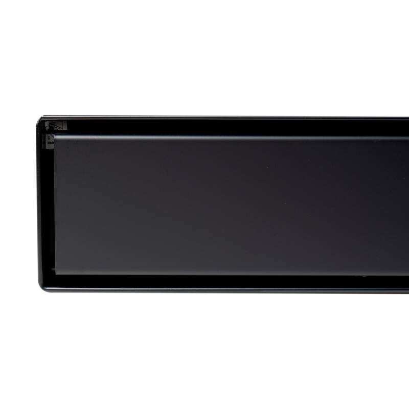 24" Black Matte Stainless Steel Linear Shower Drain with Solid Cover