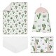 preview thumbnail 2 of 4, Sweet Jojo Designs Pink and Green Boho Watercolor Cactus Floral Collection Girl 4-piece Bumperless Crib Bedding Set