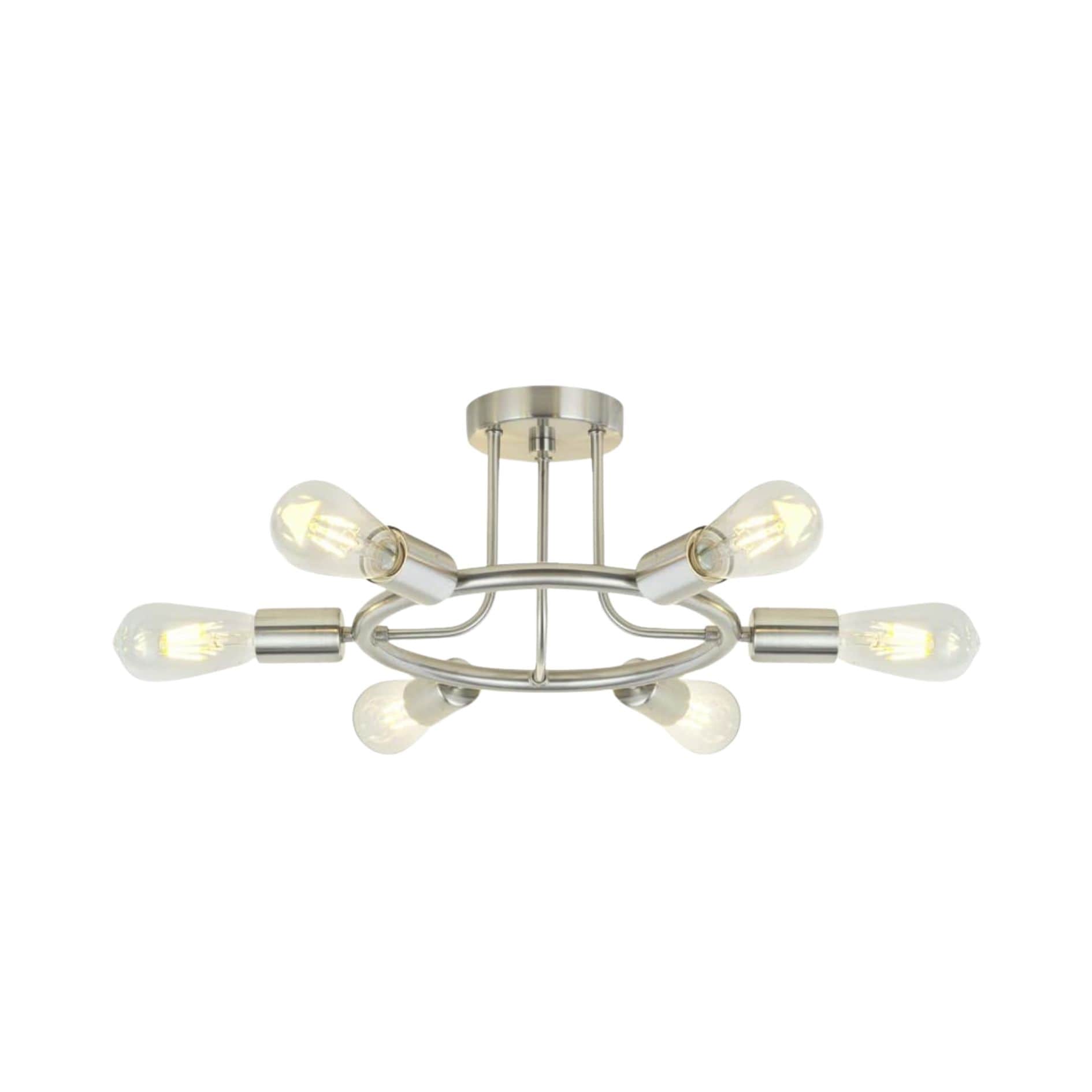 6 Light Modern Semi Flush Mount Ceiling Light - 26