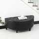 preview thumbnail 33 of 46, Adeco Half Moon Tufted Storage Ottoman Bench