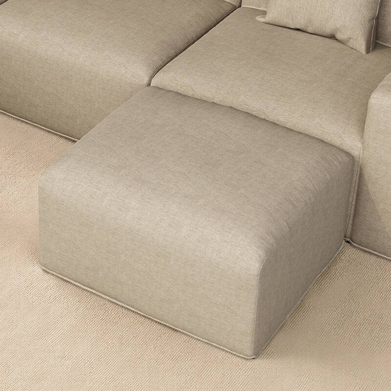 Outdoor No Assembly Patio Conversation Sets with Coffee Table, Ottoman