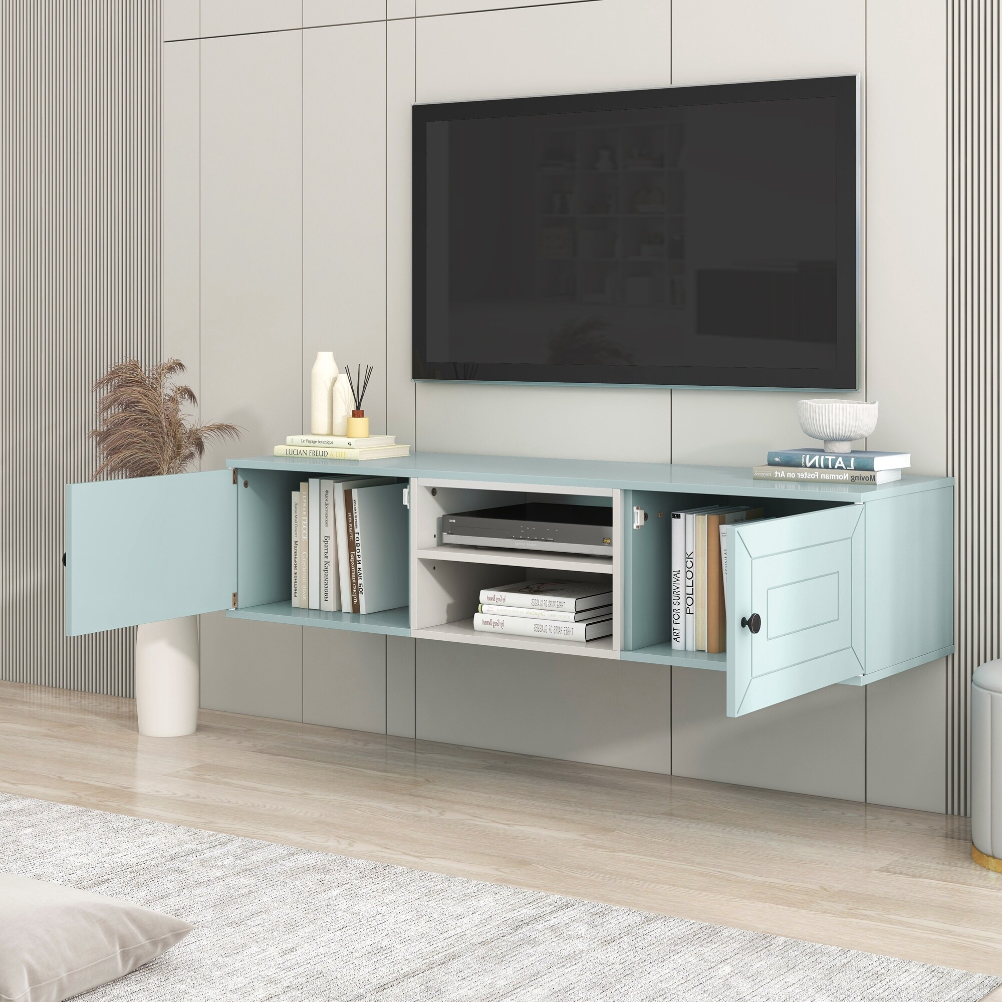 Floating tv best sale shelf 65 inch