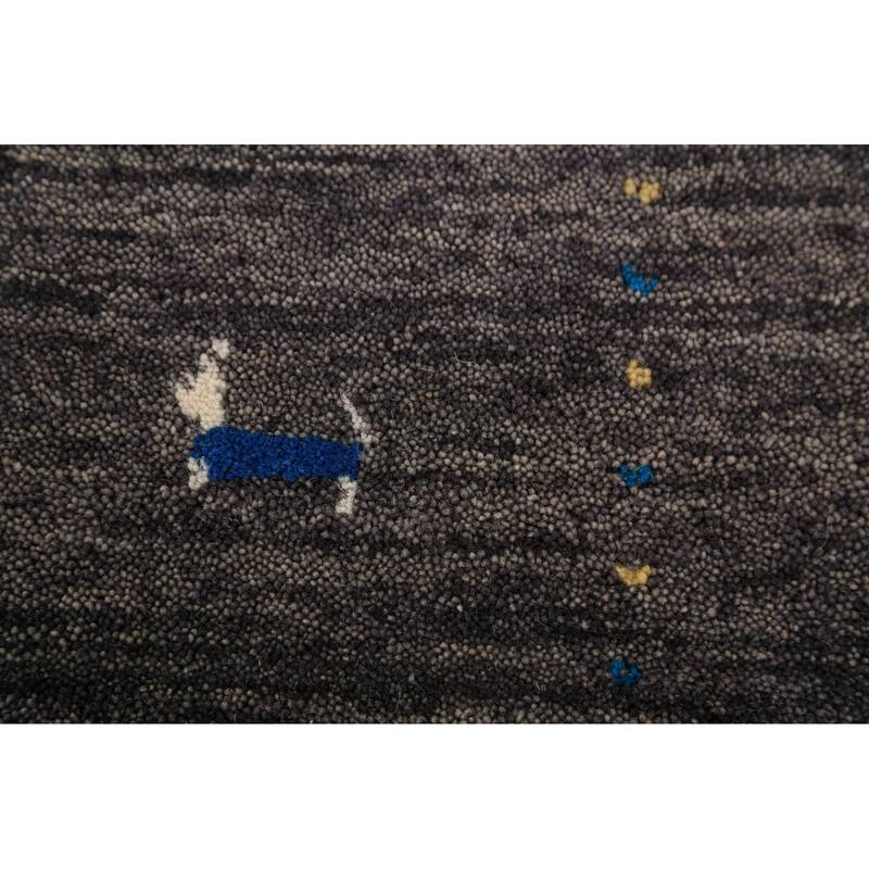 Tribal Gabbeh Oriental Foyer Rug Handmade Wool Carpet - 2'8"x 4'9"