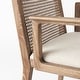 preview thumbnail 8 of 21, Clara Cream Fabric Seat with Cane Back and Light Brown Solid Wood Frame Dining Chair