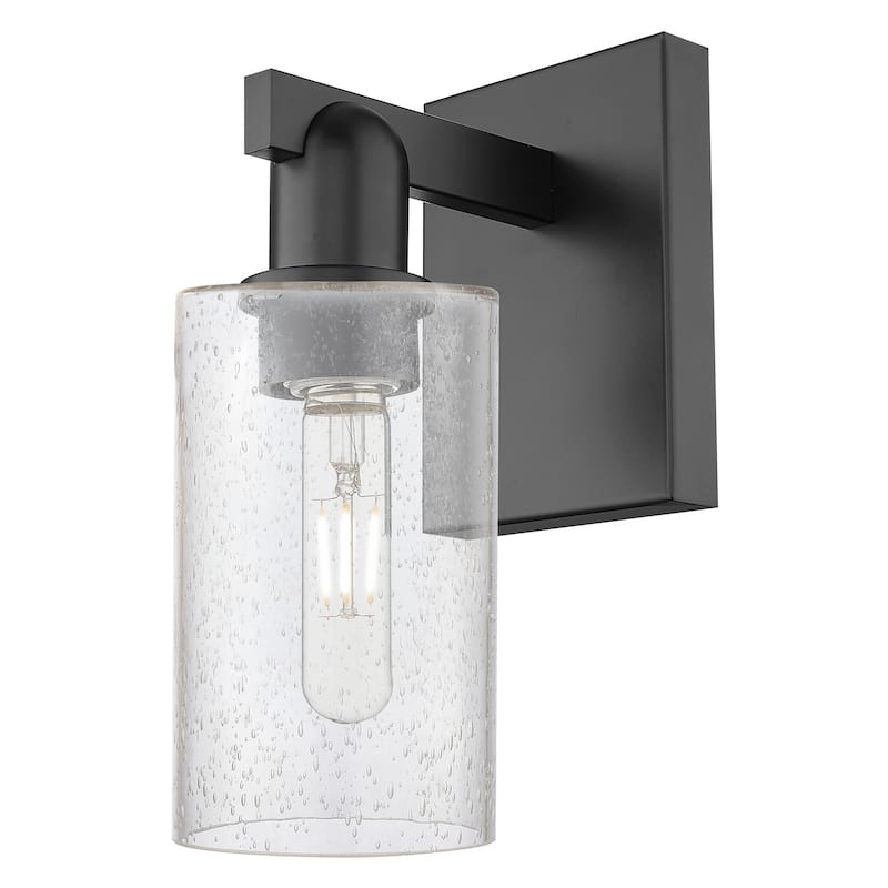 Innovations Lighting 716-1W-11-5 Clymer Sconce Clymer 11" Tall Wall - Matte Black / Seedy