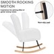 preview thumbnail 18 of 24, VECELO Rocking Chair, Modern Upholstered Teddy Fabric Nursery Glider with Padded Seat, High Backrest, Armchair and Pocket