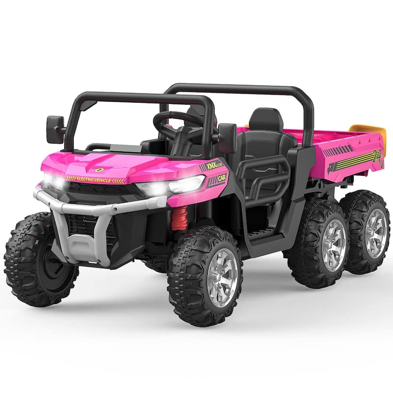 24V 2 Seater Ride On Dump Truck with Remote Control - Pink