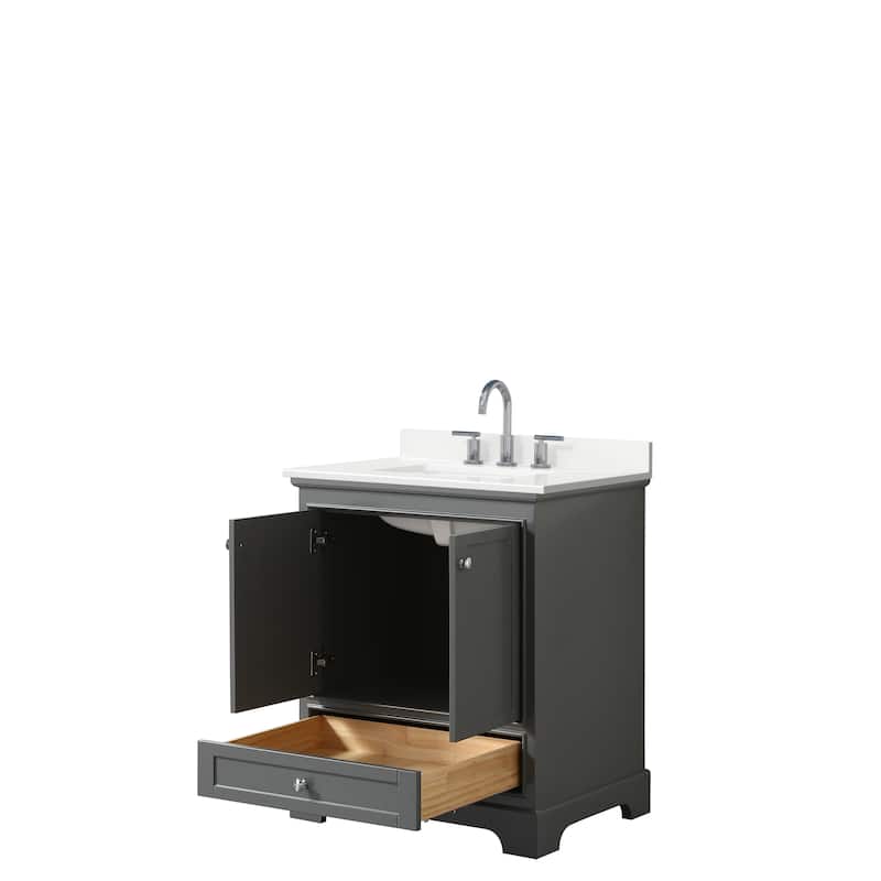 Deborah 30-inch Single Vanity, Quartz Top