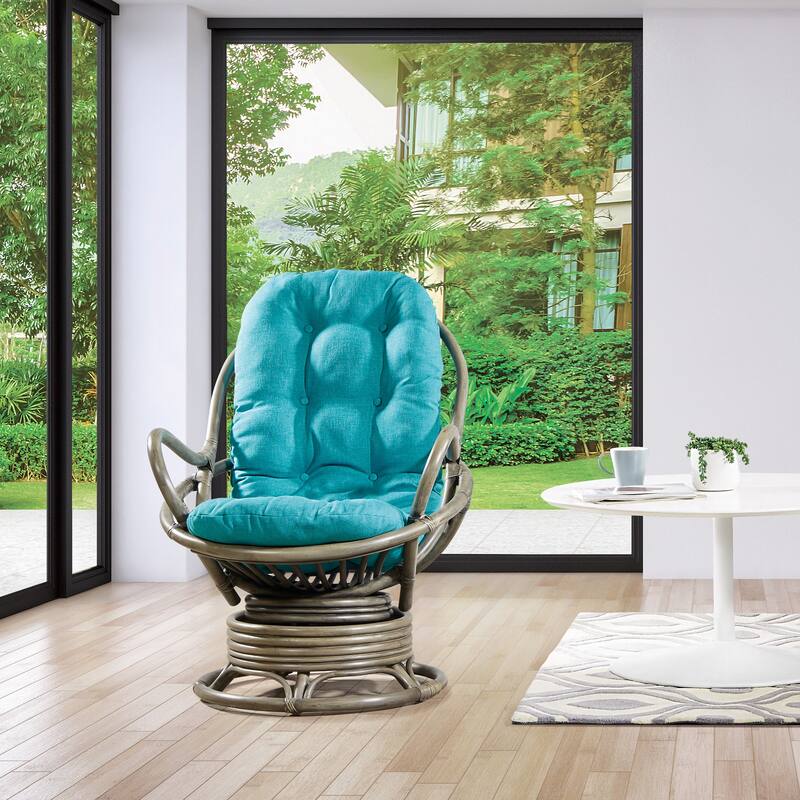 Rattan Swivel Rocker Chair