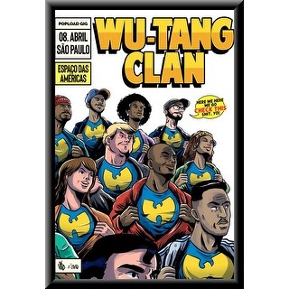 Wu Tang Clan - Superheroes Framed Art Poster - Paper Print - Black Wood Frame with Plexi Glass
