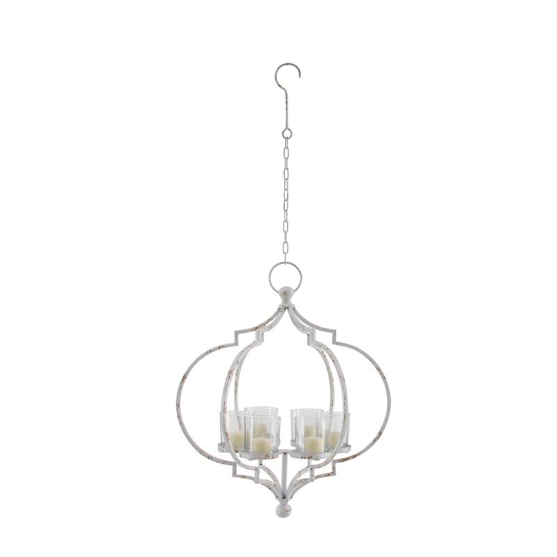 Metal Candelabra - White. Black - Roche River Decor