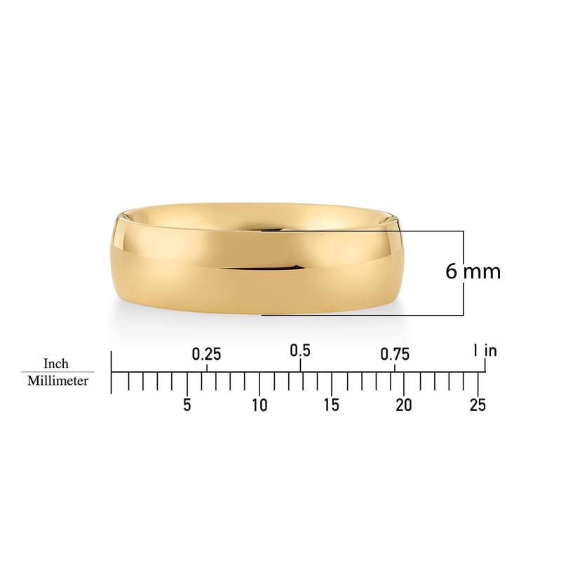 Clover Yellow Gold Comfort Fit Wedding Band