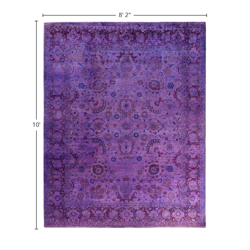 Fine Vibrance One-of-a-Kind Hand-Knotted Area Rug - Pink, 8' 2" x 10' 0" - 8' 2" x 10' 0"