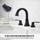 preview thumbnail 11 of 40, WOWOW 8 in. Widespread Double Handle Bathroom Faucet with Pop Up Drain