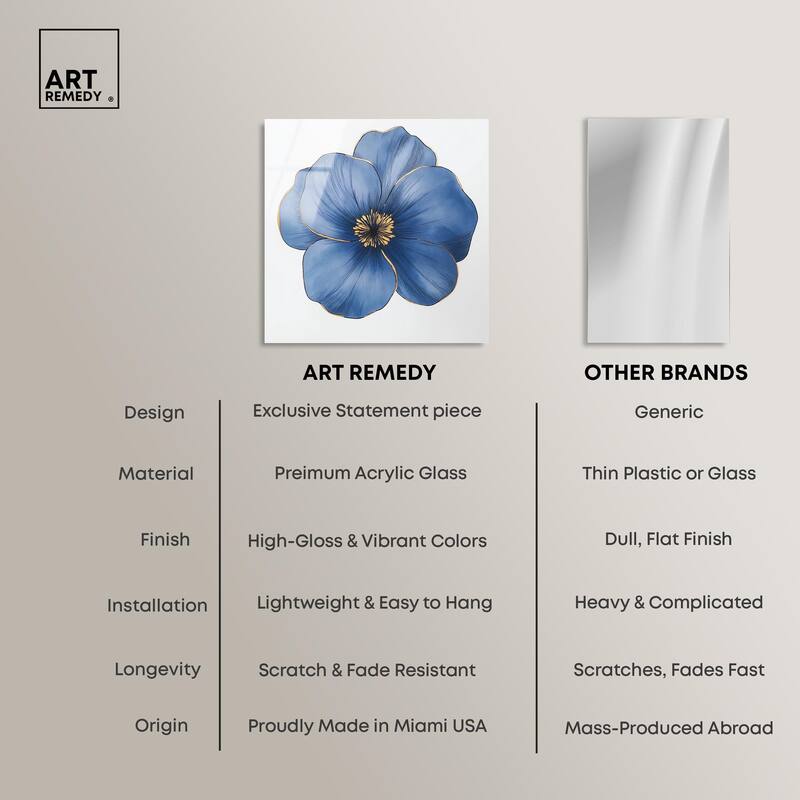 Blue Brilliance II Acrylic by Art Remedy, Ready to Hang