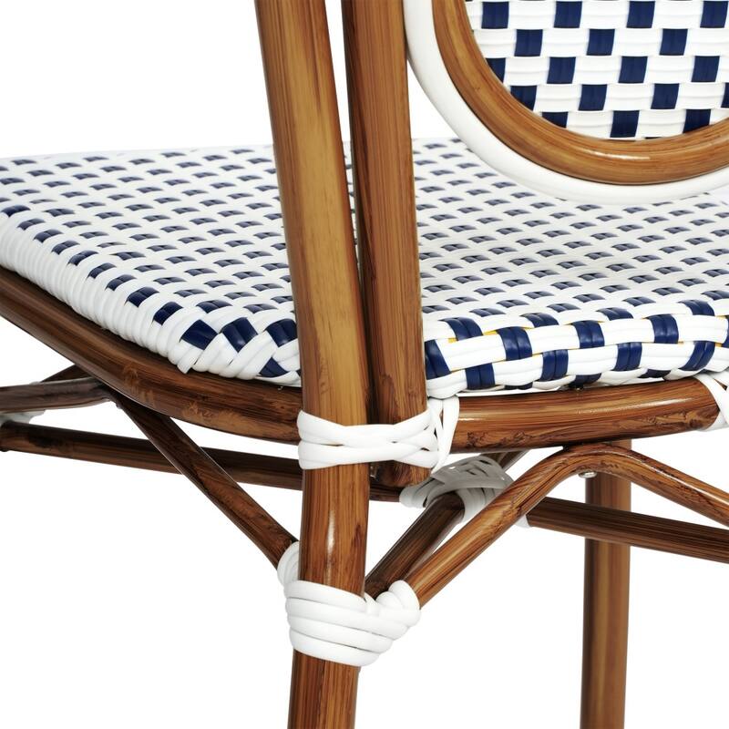 All-Weather Commercial Paris Chair with Black Metal Frame