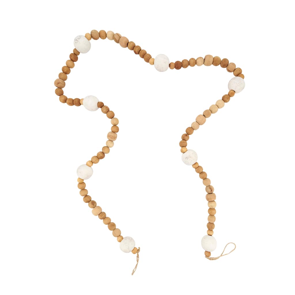 Simplicity in Nature Wood Beaded Garland - 72"