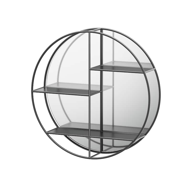 Gatco 26-1/8" Decorative Glass Shelf - Matte Black