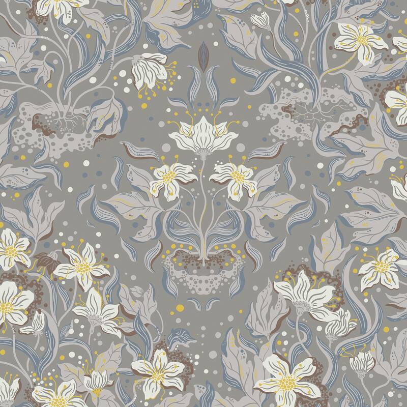 A-Street Prints Lisa Stone Floral Damask Wallpaper