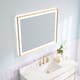 Wall Mounted Back Light Bathroom Framed LED Mirror Anti- Fog With Dimmable Light Touch Sensor And Memory Function