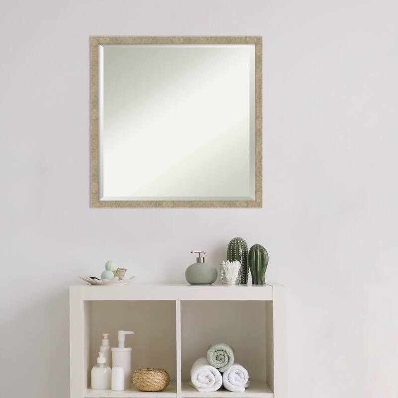 Beveled Bathroom Wall Mirror - Jet Frame