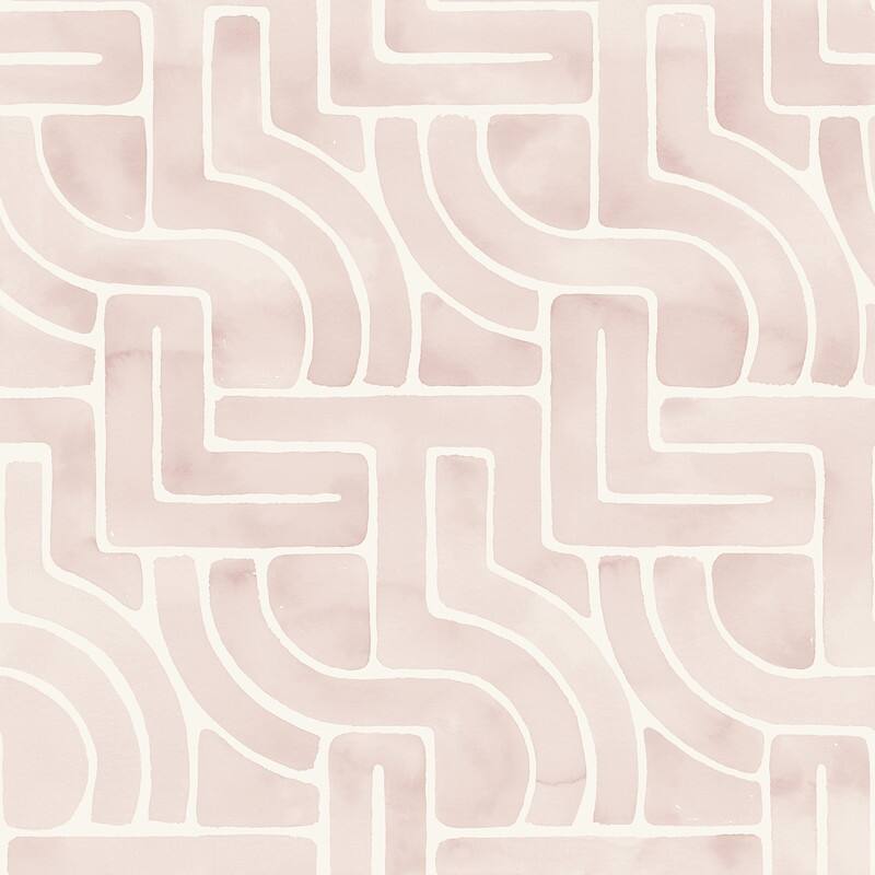 NuWallpaper Blush Blythe Peel & Stick Wallpaper - 216in x 20.5in x 0.025in - 216in x 20.5in x 0.025in - Pink
