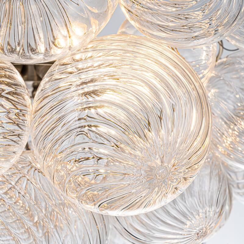 Starsky 6-Light Swirled Bubble Glass Globe chandelier