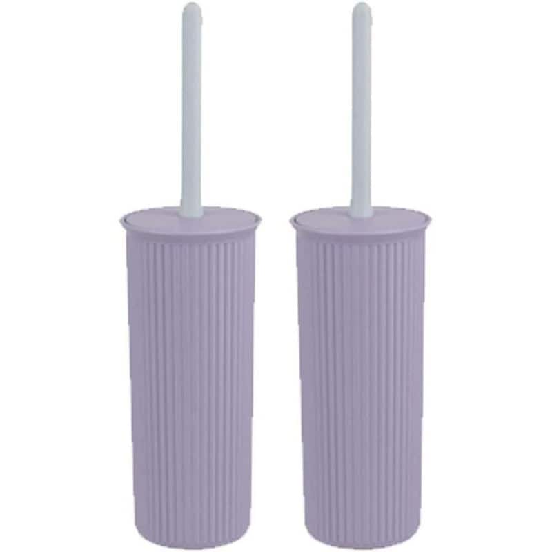 Superio Ribbed Toilet Bowl Brush - 4"W x 15"D x 4"H - Lilac