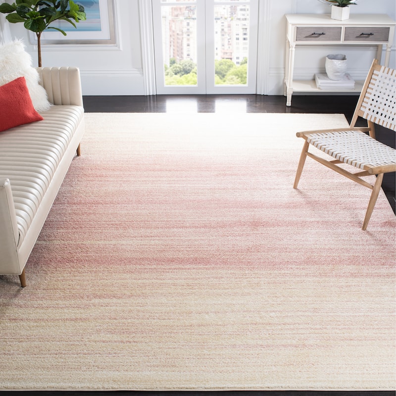 SAFAVIEH Adirondack Muzeyyen Ombre Distressed Rug - 10' x 14' - Pink/Ivory