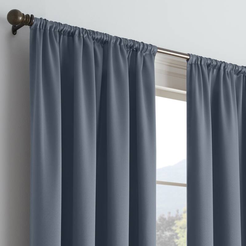 Eclipse Solid Thermapanel Room Darkening Rod Pocket Curtain Panel