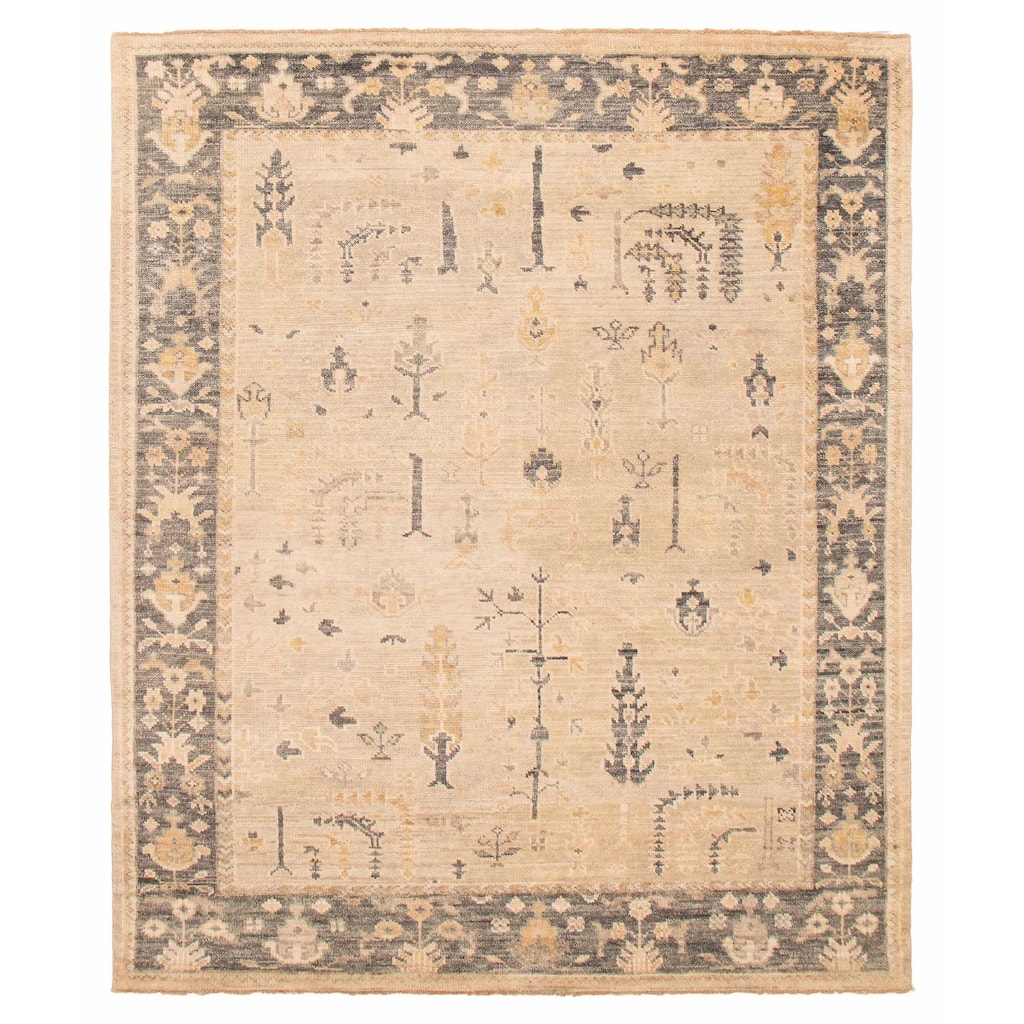 ECARPETGALLERY Hand-knotted Jules Serapi Khaki Wool Rug - 8'1 x 9'10