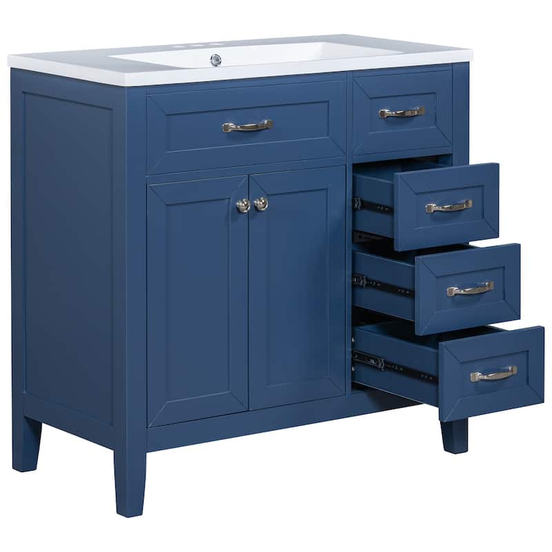 Roomfitters 36" Bathroom Vanity with Sink Combo Cabinet with Drawers Solid Frame and Painted MDF Construction