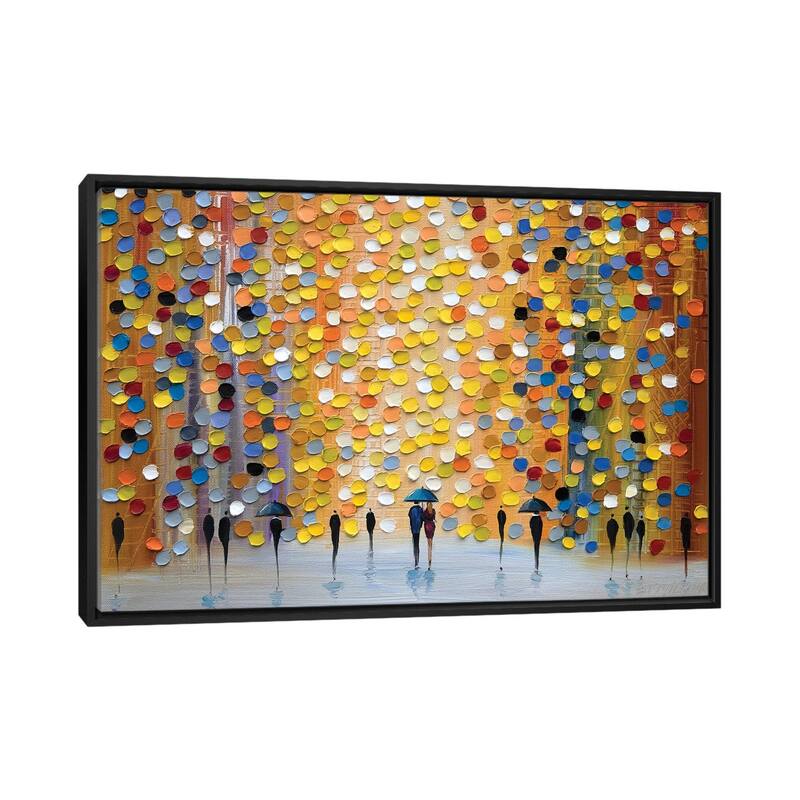 iCanvas "Lovely Rain" by Ekaterina Ermilkina Framed Canvas Print - Black - 26x40