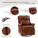 preview thumbnail 52 of 91, Echidna Transitional Genuine Leather Swivel Rocker Nursery Chair with Nailhead Trim Set of 2 by HULALA HOME