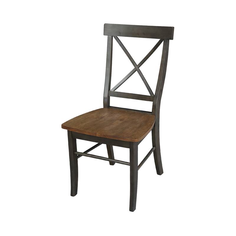 42" Solid Wood Dual Drop Leaf Table With 2 X-Back Chairs - 3 Piece Set