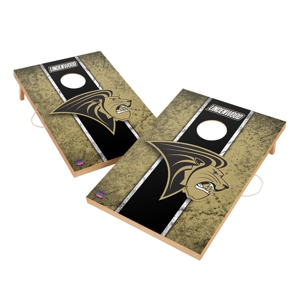 slide 2 of 5, Vintage Lindenwood University Lions Regulation 2x4 Cornhole Set