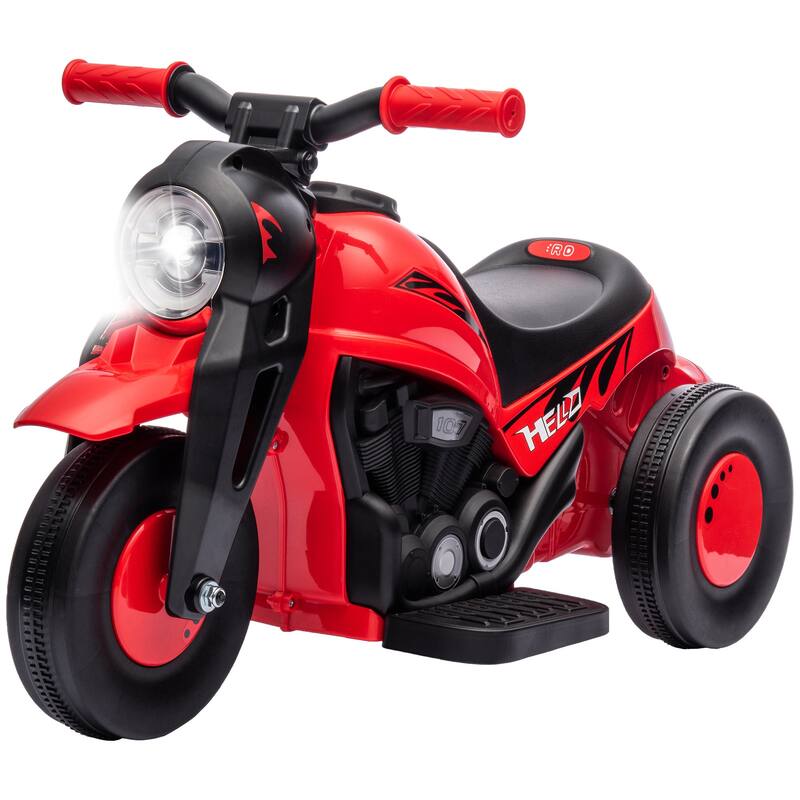 Electric Kids Motorcycle, 6V Bubble Ride-on with LED Lights, 3 Wheeled, Music, and Forward Reverse Function for Toddlers